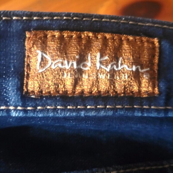 David Kahn Women's Dress Wide Leg Flare Jeans Dark Wash - Size - Picture 7 of 14